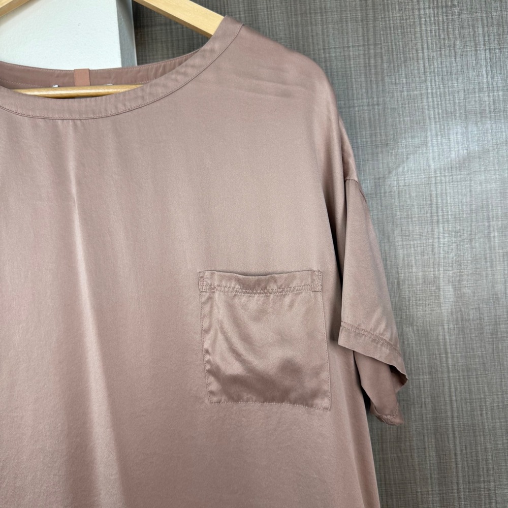 Lunya Washable Silk Tee Otium Tan Short Sleeve Size XS/S - Picture 8 of 14